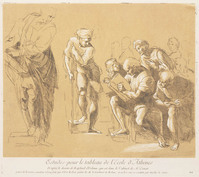 KG 14583
<br/>
Studie voor Pythagoras met zijn leerlingen in de School van Athene
<br/>
<em>Le Sueur, Nicolas (1690-1764)</em>